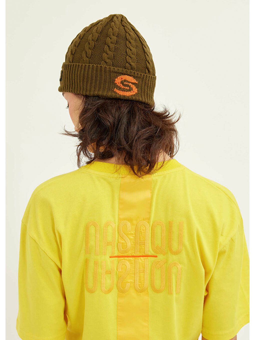 Satu Unisex Haki Örgülü Bere-4