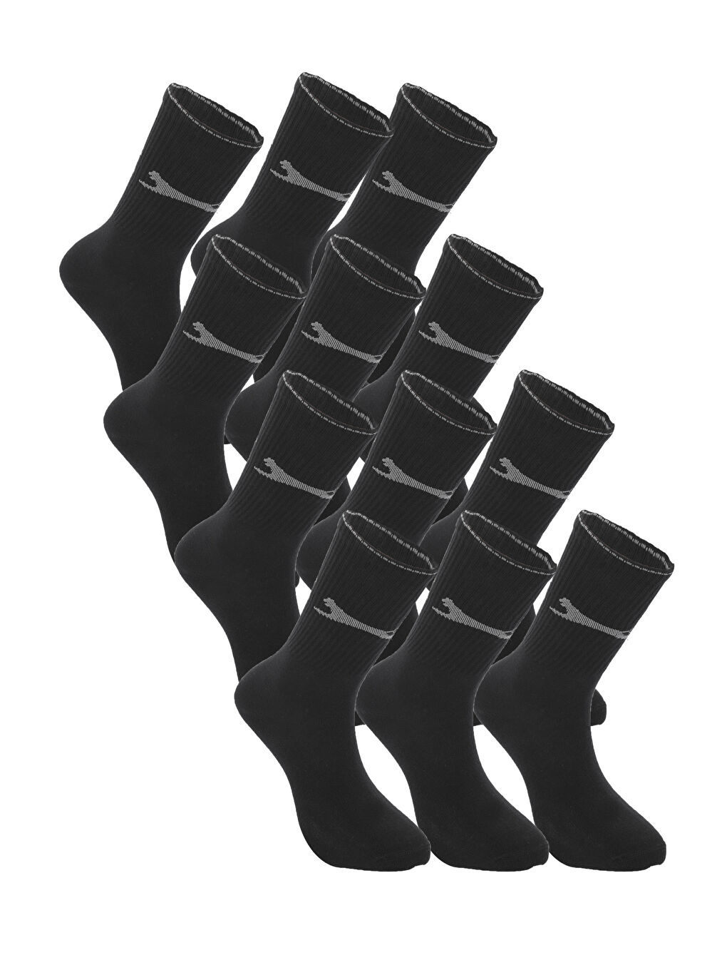 JAGO 12 li Set Erkek  Siyah Çorap