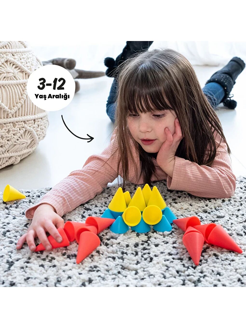 Piks Yapı ve Denge Oyunu Koni 48 Parça-5