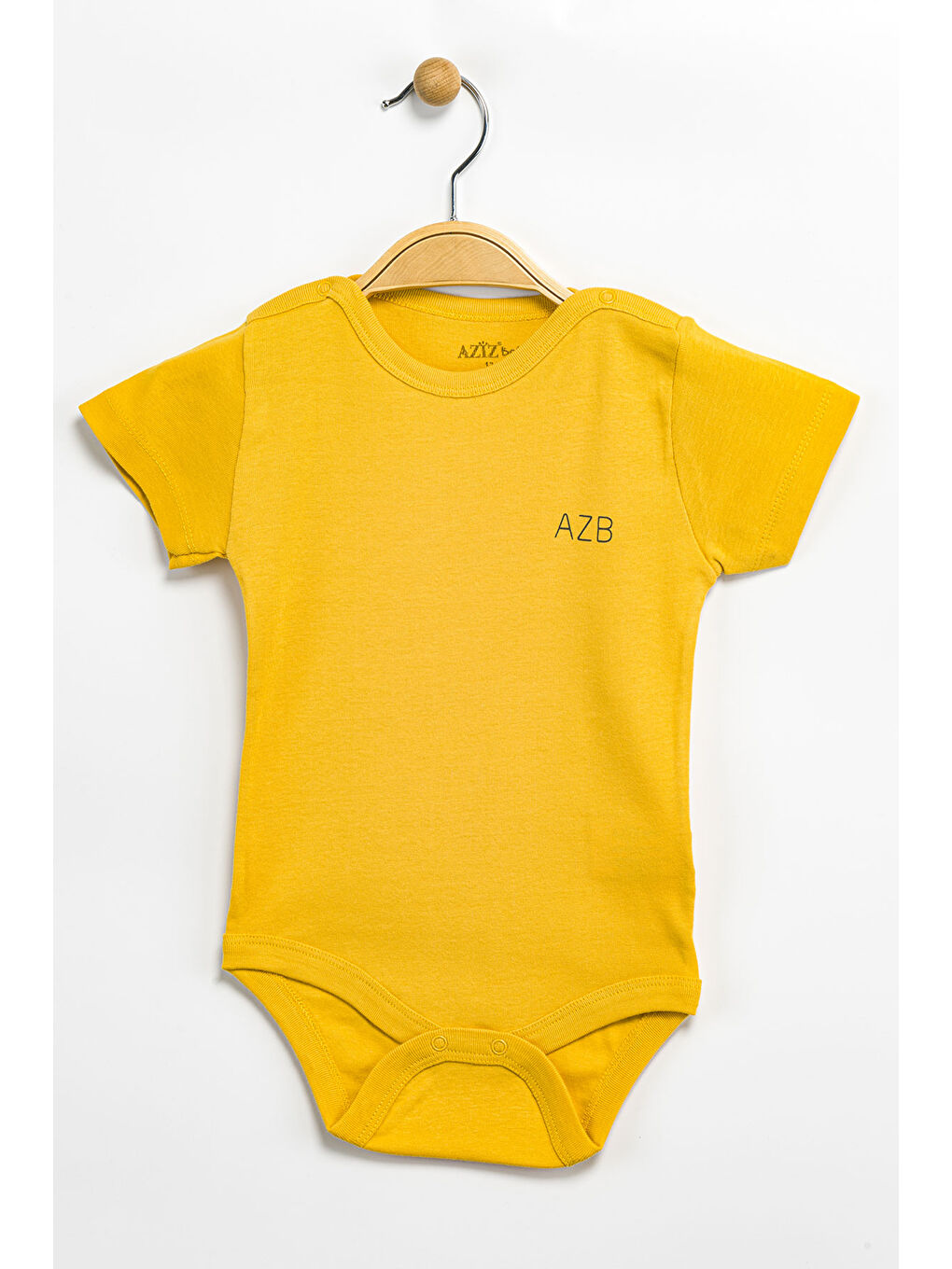Kahverengi Erkek Kız Bebek Çıtçıtlı % 100 Pamuk Body & Zıbın-1