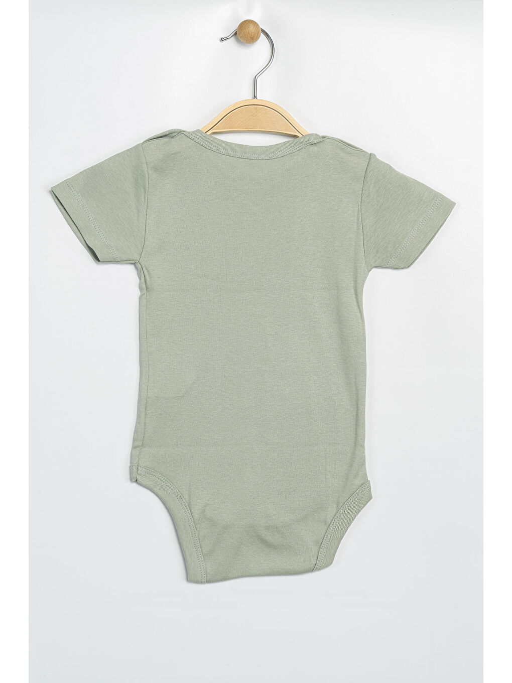 Yeşil Erkek Kız Bebek Çıtçıtlı % 100 Pamuk Body & Zıbın-1