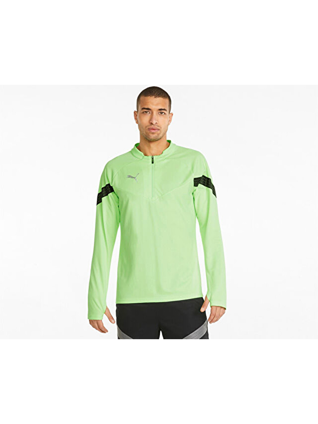 Teamfinal Training 1/4 Zip Top Erkek Futbol Antrenman Ceketi 65737520 Yeşil-2