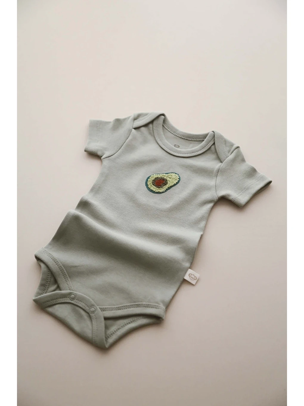 Yeşil Avokado Nakışlı Çıt Çıtlı Body-zıbın-2