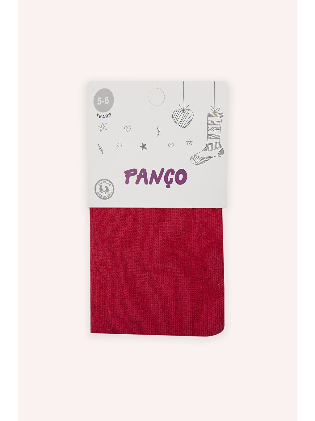 Kız Çocuk Pamuklu Kırmızı Külotlu Çorap