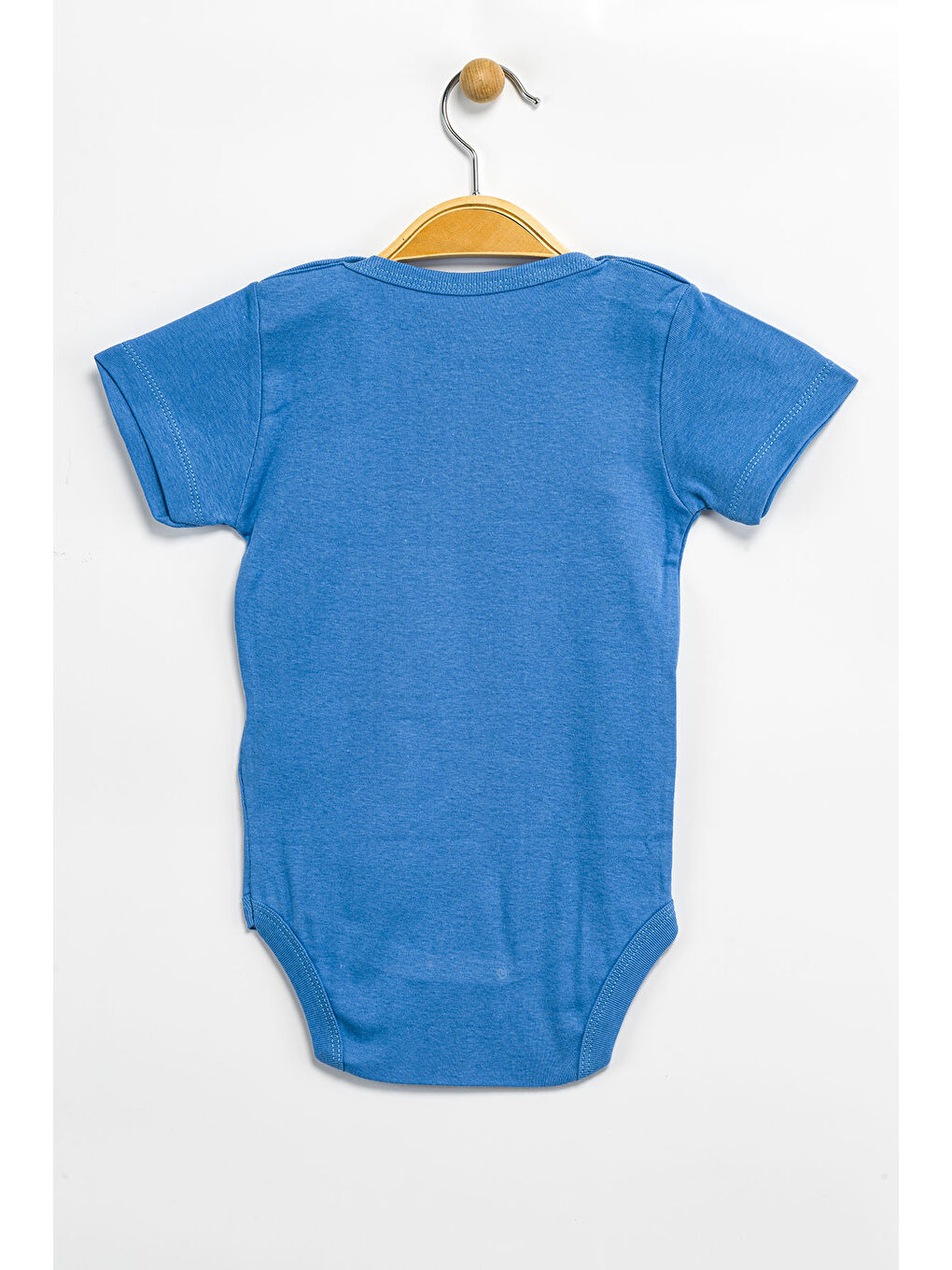 Mavi Erkek Kız Bebek Çıtçıtlı % 100 Pamuk Body & Zıbın-1