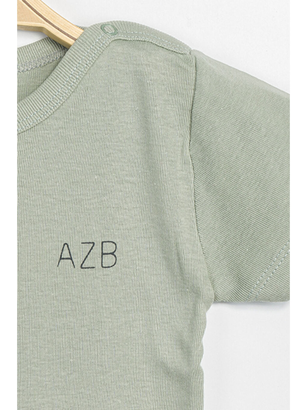 Yeşil Erkek Kız Bebek Çıtçıtlı % 100 Pamuk Body & Zıbın-2