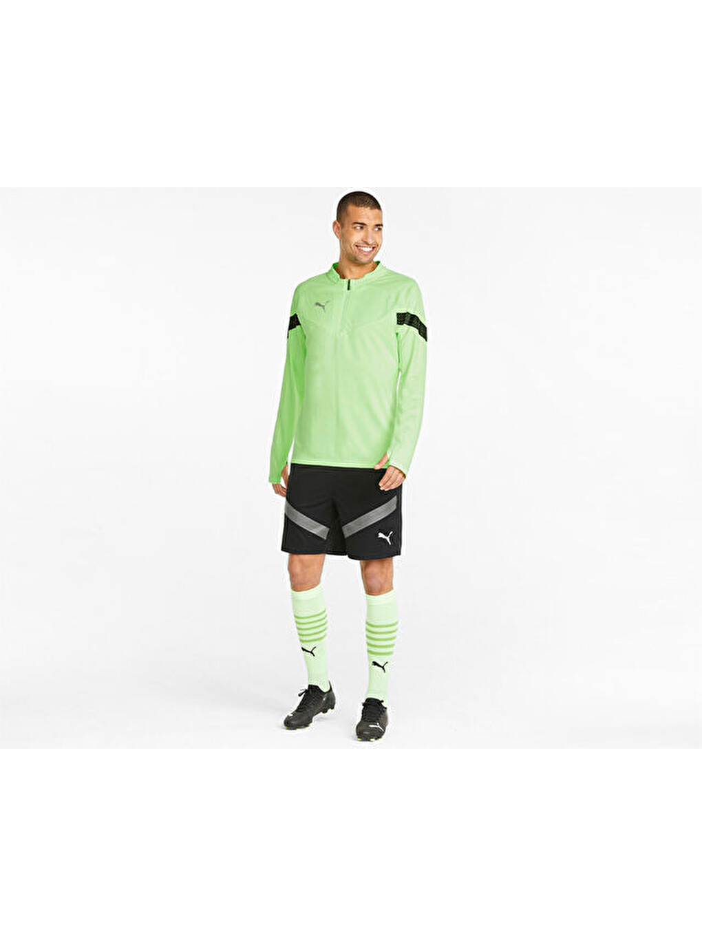 Teamfinal Training 1/4 Zip Top Erkek Futbol Antrenman Ceketi 65737520 Yeşil-4