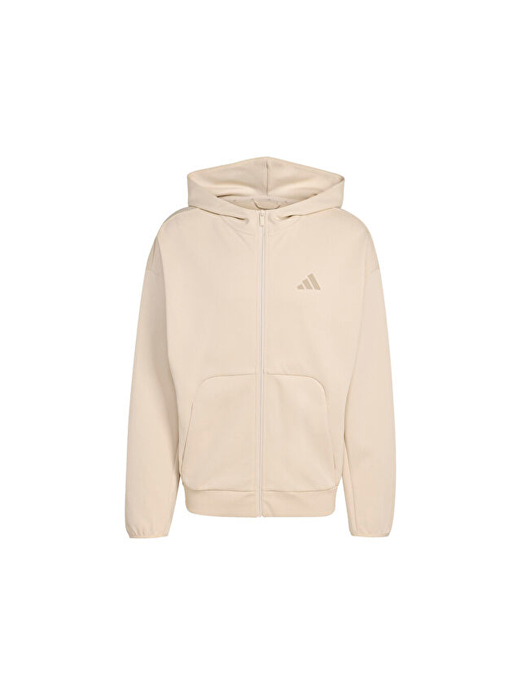 Ekru M Fi Sl Fz Erkek Günlük Fermuarlı Sweatshirt Kd7665 Krem-2