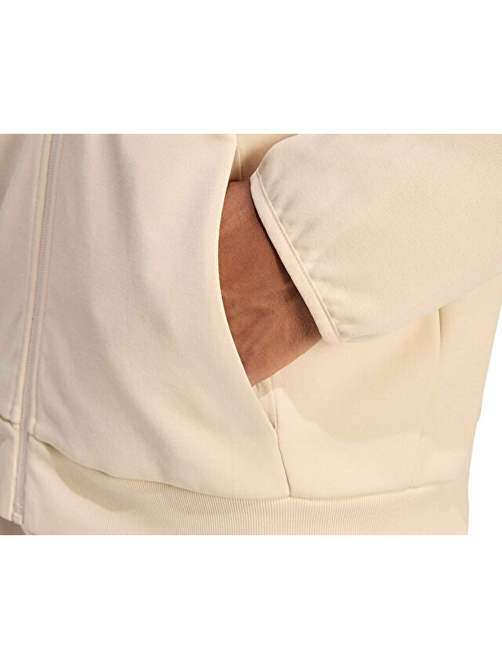 Ekru M Fi Sl Fz Erkek Günlük Fermuarlı Sweatshirt Kd7665 Krem-4