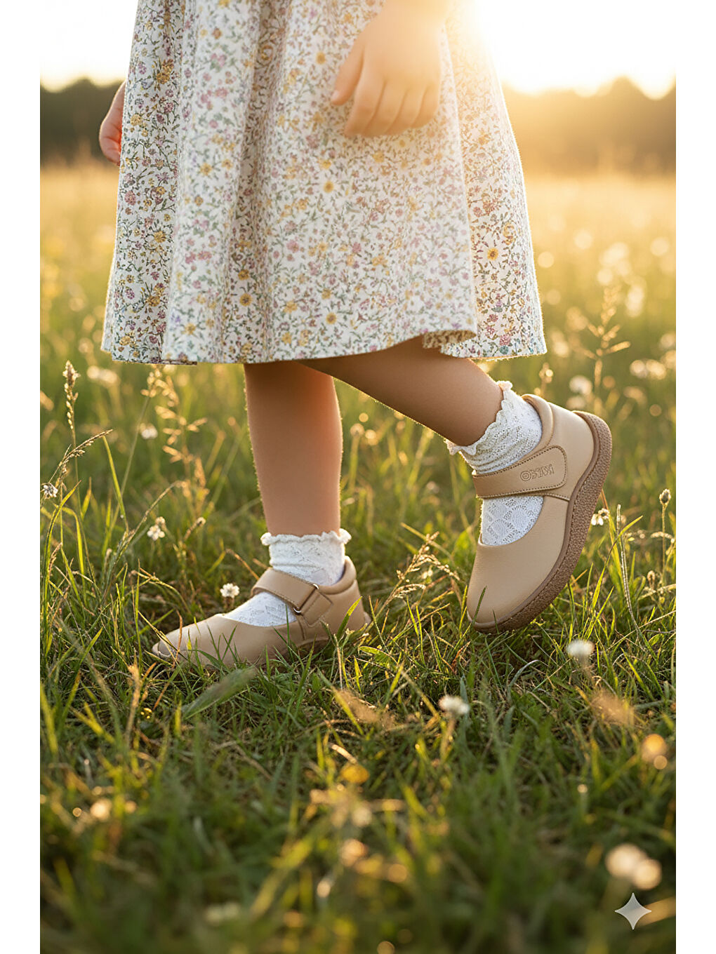 Kahverengi Lida %100 Deri Günlük Kız Çocuk Babet Ayakkabı-2