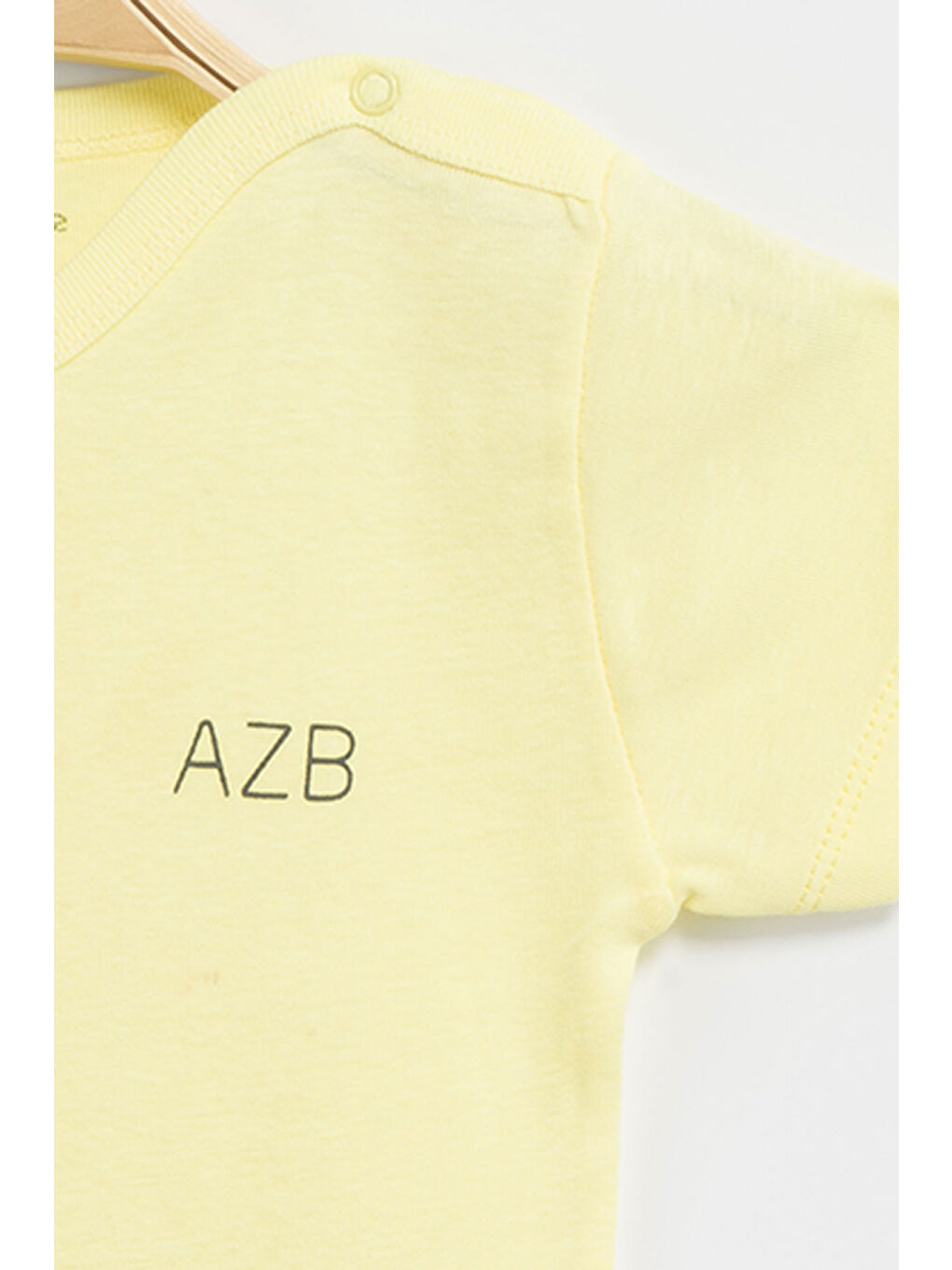 AZİZ BEBE Sari Erkek Kız Bebek Çıtçıtlı % 100 Pamuk Body & Zıbın - 2