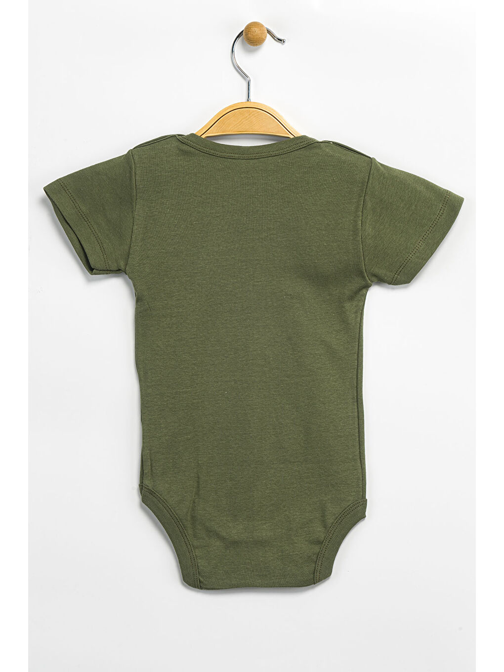 AZİZ BEBE Haki Erkek Kız Bebek Çıtçıtlı % 100 Pamuk Body & Zıbın - 1