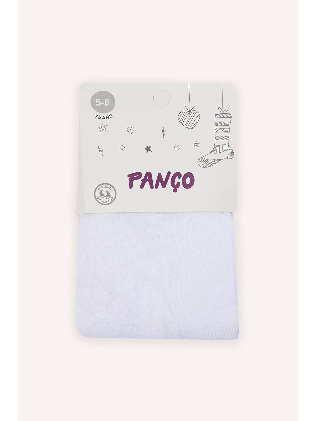 Kız Çocuk Pamuklu Beyaz Külotlu Çorap