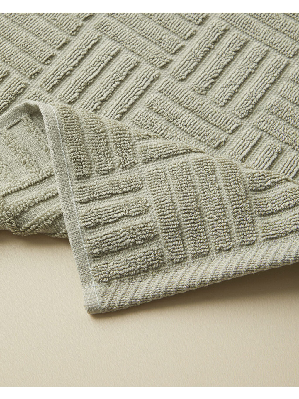 Yeşil Panera Pamuk Ayak Havlusu 50x85 cm Sage-1