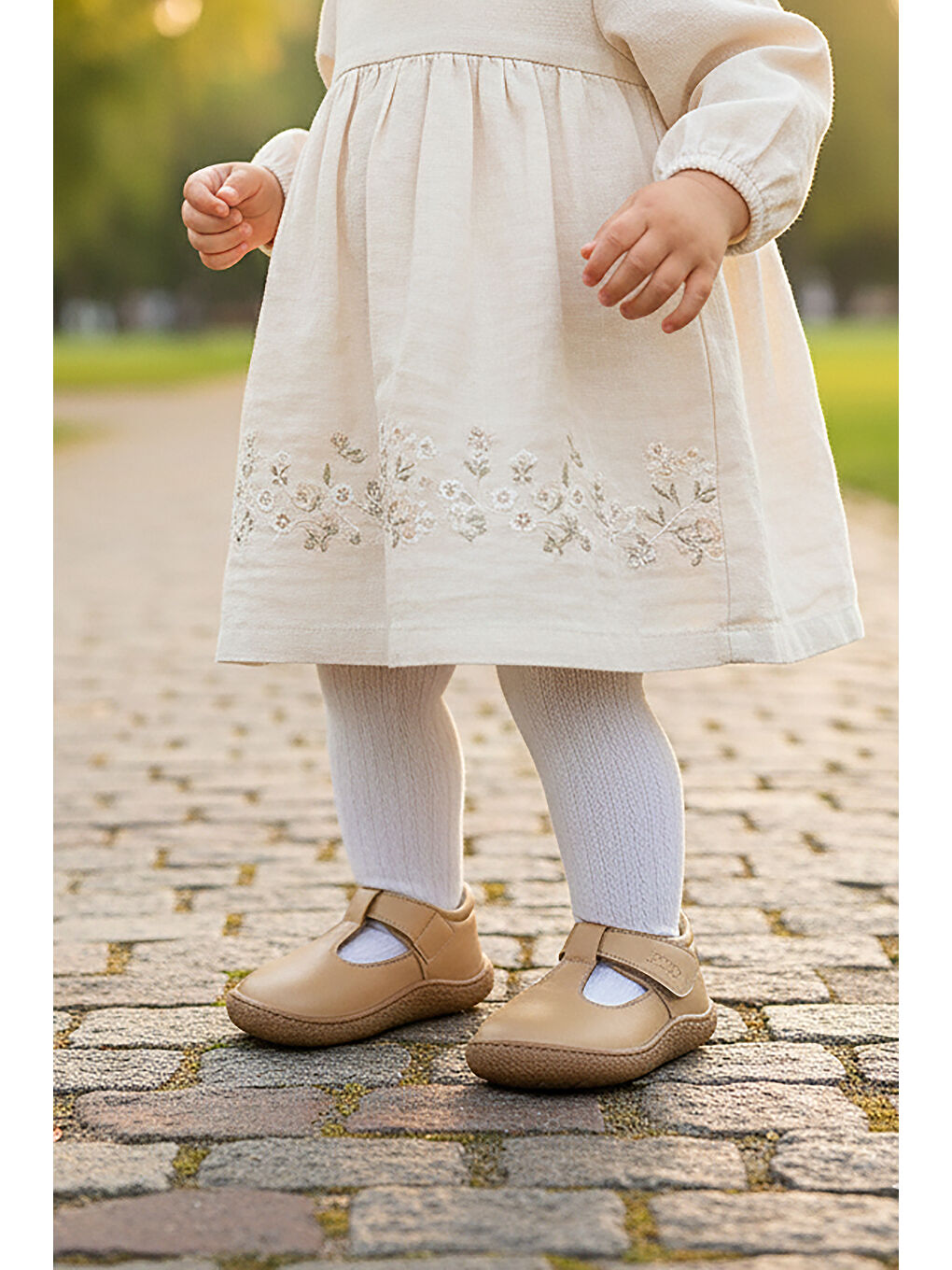 Kahverengi Lija %100 Deri Günlük Kız Bebek Babet Ayakkabı-2