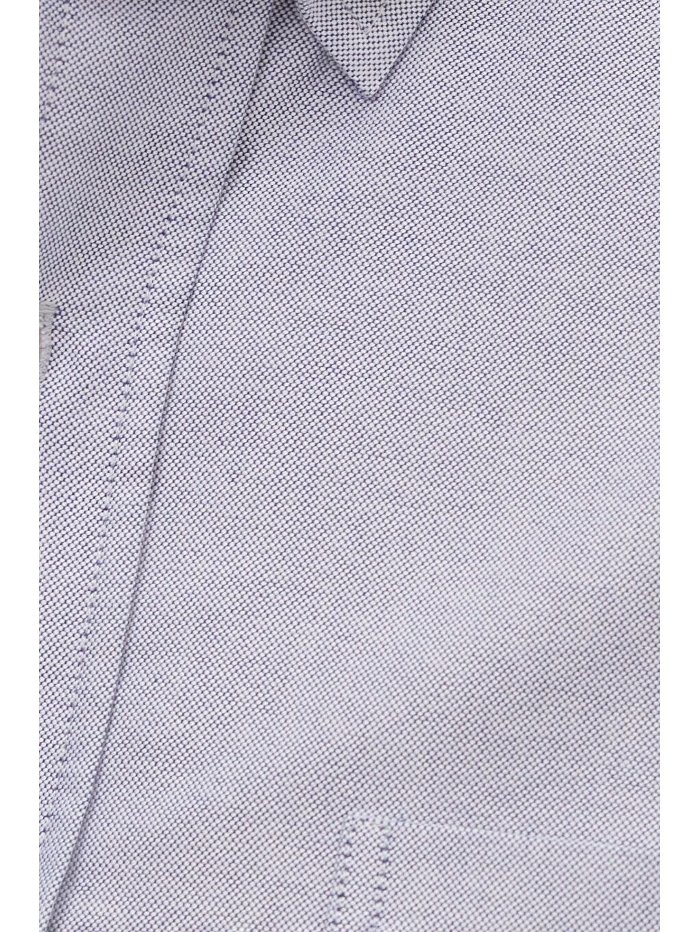 Erkek Regular Fit Klasik Kesim Premium Oxford %100 Pamuk Lacivert Gömlek-5