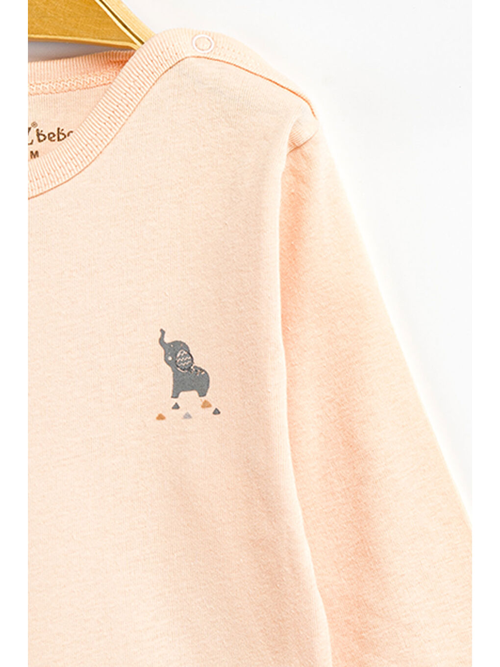 Pembe Erkek Kız Bebek Çıtçıtlı % 100 Pamuk Body & Zıbın 0 Ay - 12 Ay-2