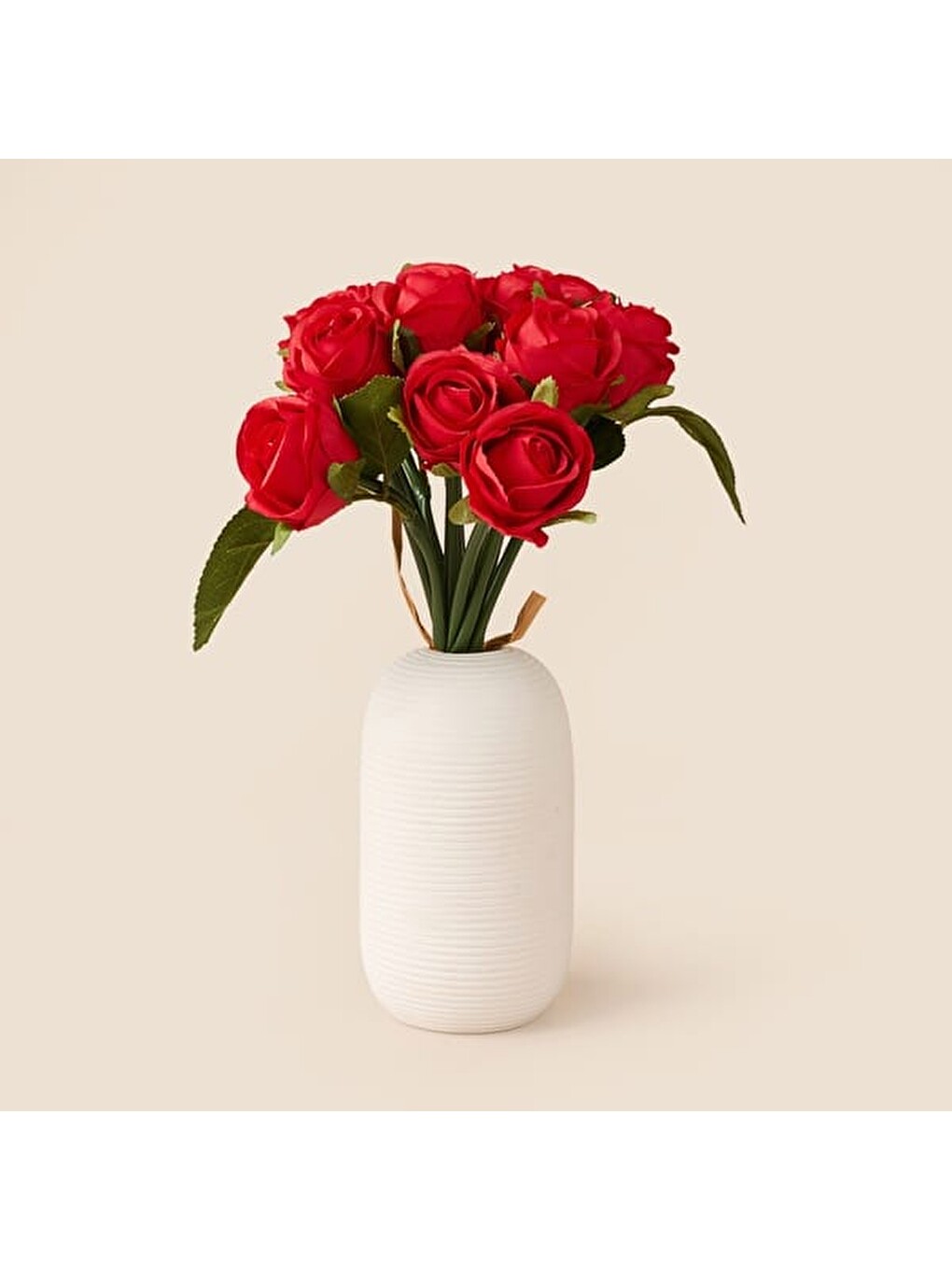 Deco Gül 12'li Buket Çiçek - Kırmızı - 27 cm