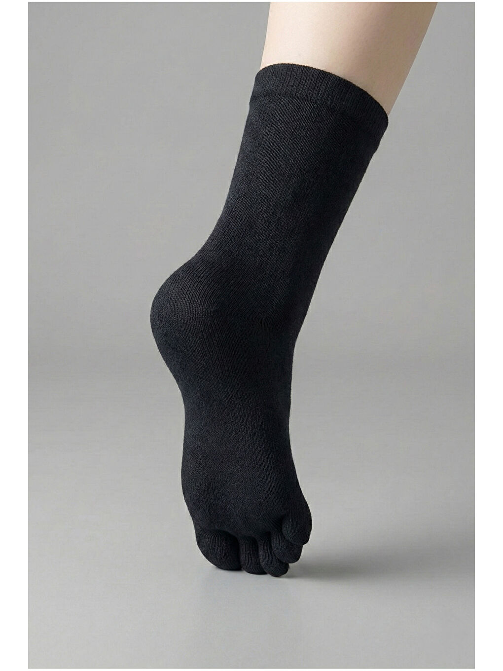 Bambu Parmaklı Siyah Çorap | Koku ve Mantar Önleyici | Ter Emici | Kokulu SIYAH-1