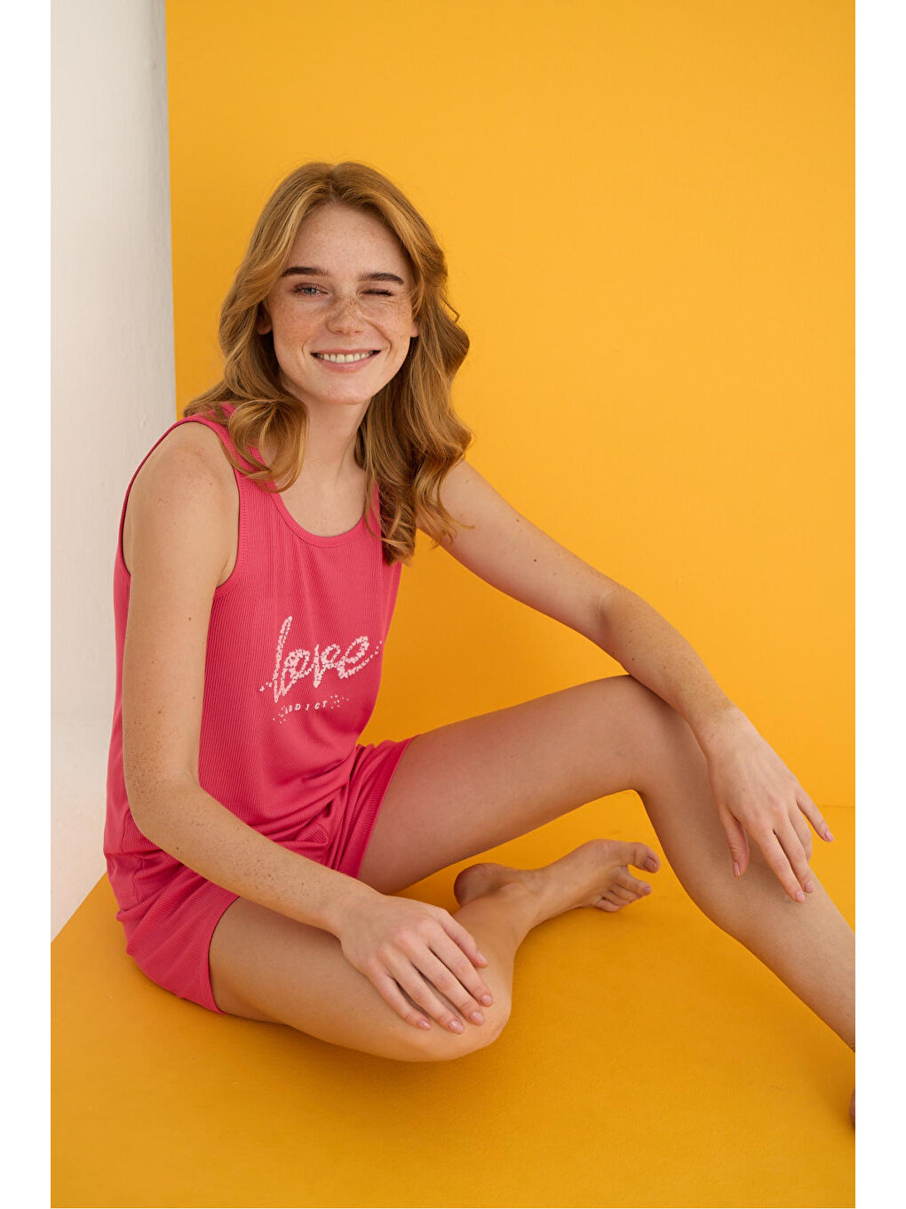 Fuşya Kaşkorse Şortlu Takım 7032-2