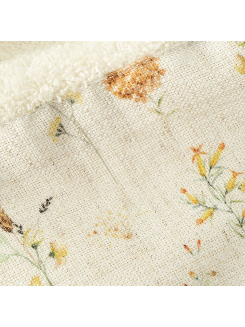 Ekru %100 Pamuk Floris Yüz Havlusu Krem (50x90 cm)-1