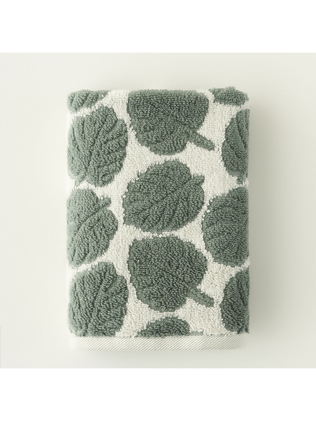 %100 Pamuk Monstera Yüz Havlusu Yeşil (50x70 cm)