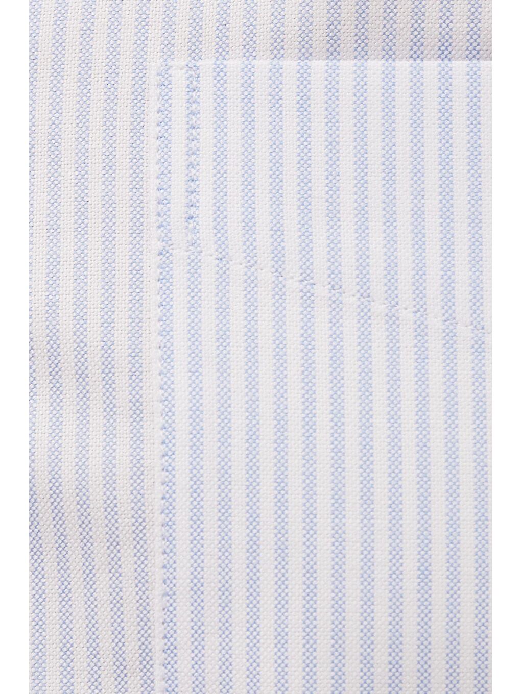 Karışık Erkek Regular Fit Klasik Kesim %100 Pamuk Mavi Çizgili Gömlek-5