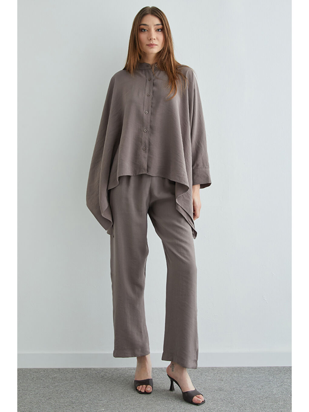 Bej Yarasa Kol Düğmeli 2 Li Takım-4