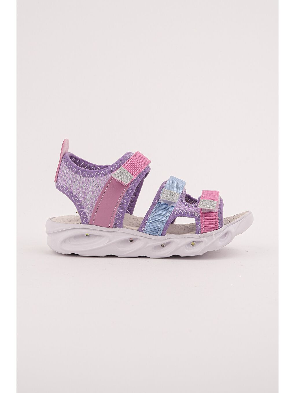 Lila TATU Kız Çocuk Cırtlı Işıklı Sandalet