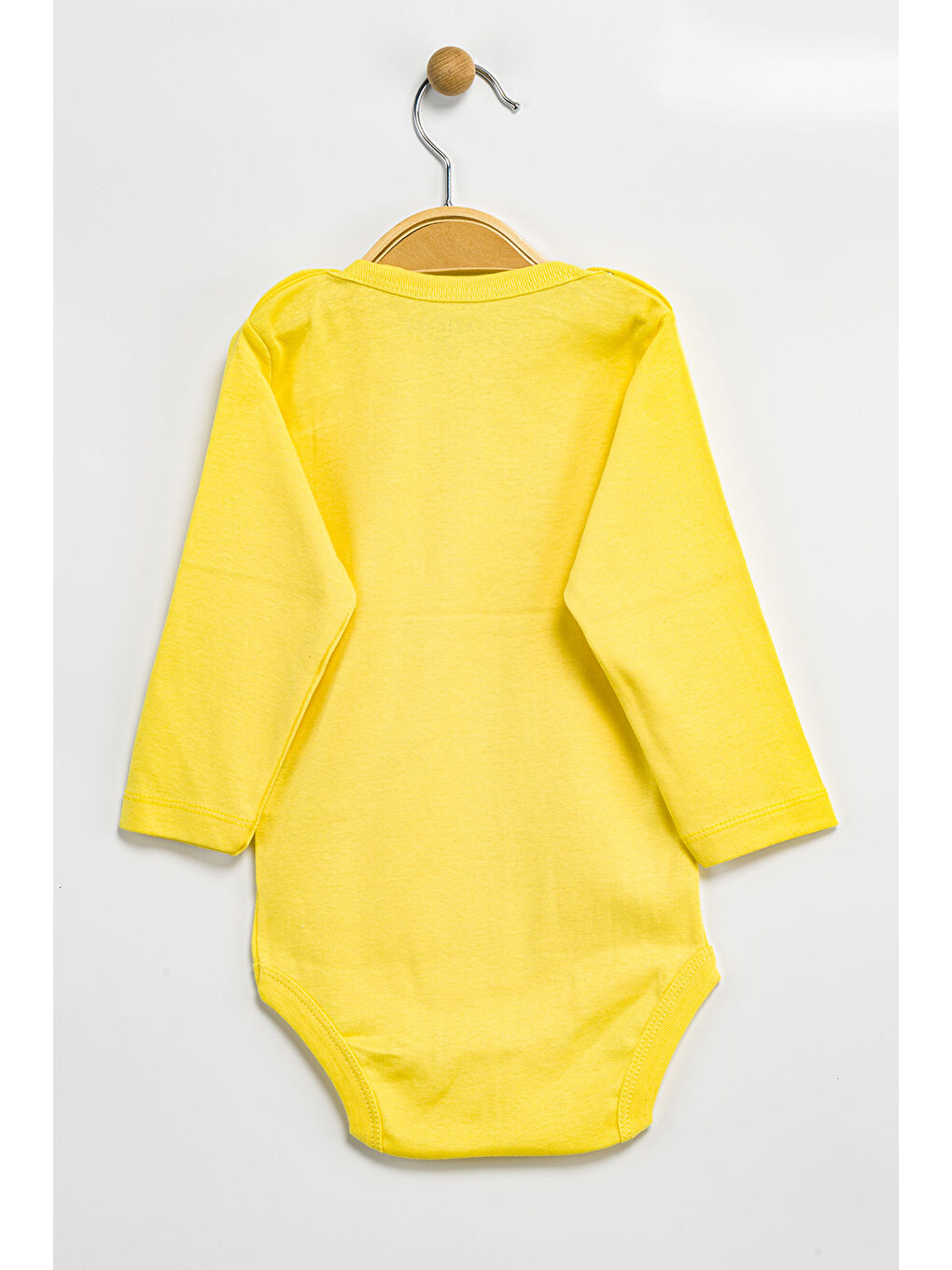 Sarı Erkek Kız Bebek Çıtçıtlı % 100 Pamuk Body & Zıbın 0 Ay - 12 Ay-1