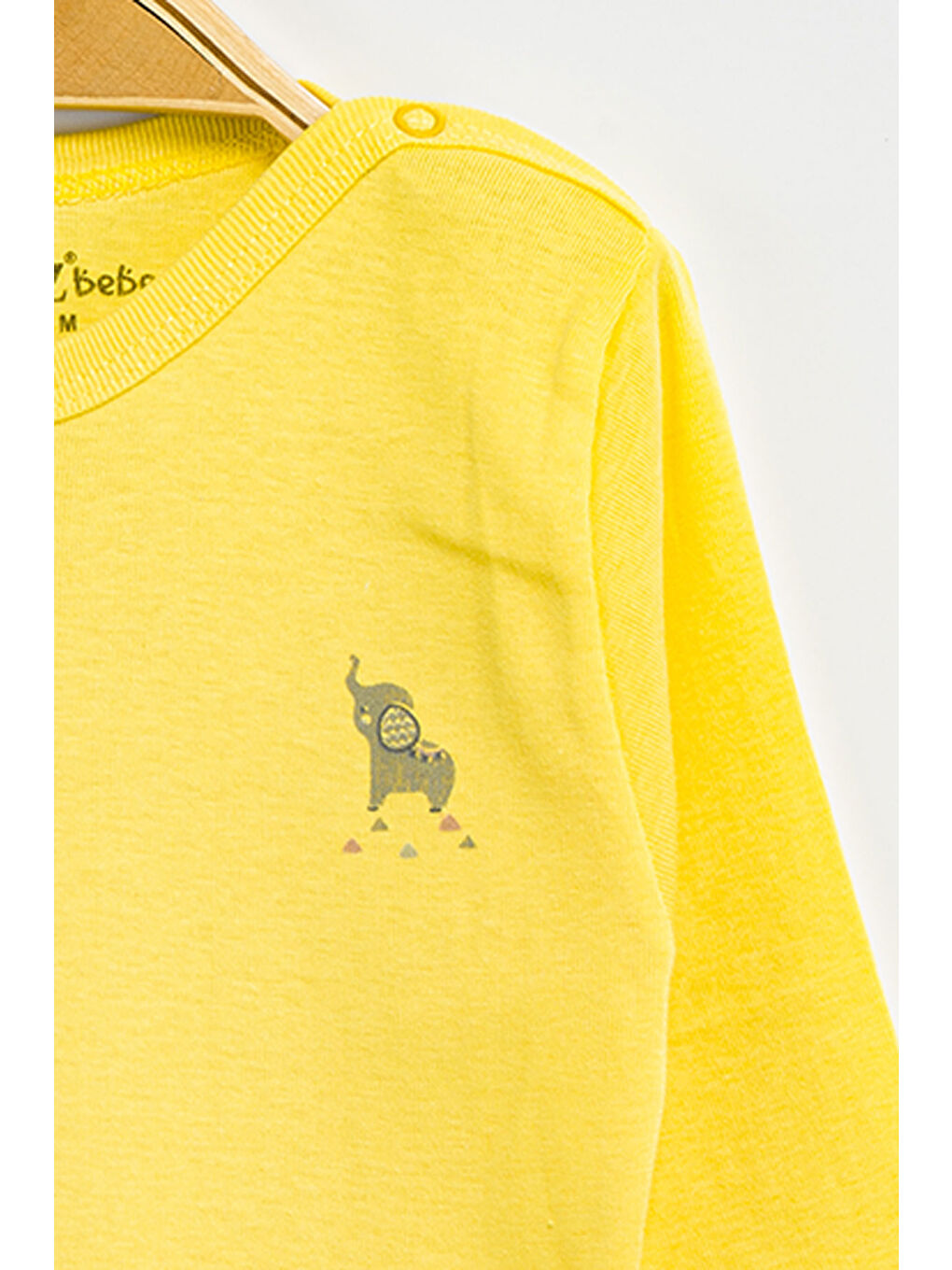 Sarı Erkek Kız Bebek Çıtçıtlı % 100 Pamuk Body & Zıbın 0 Ay - 12 Ay-2