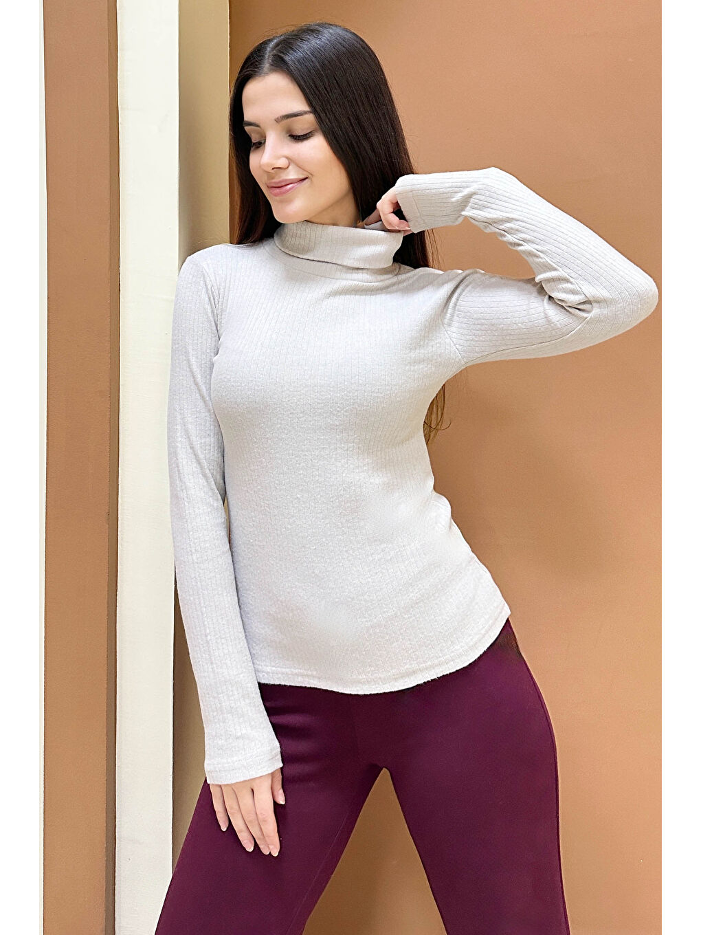 Ekru Fitili Kaşkorse Bady Krem - 27981-KREM-2