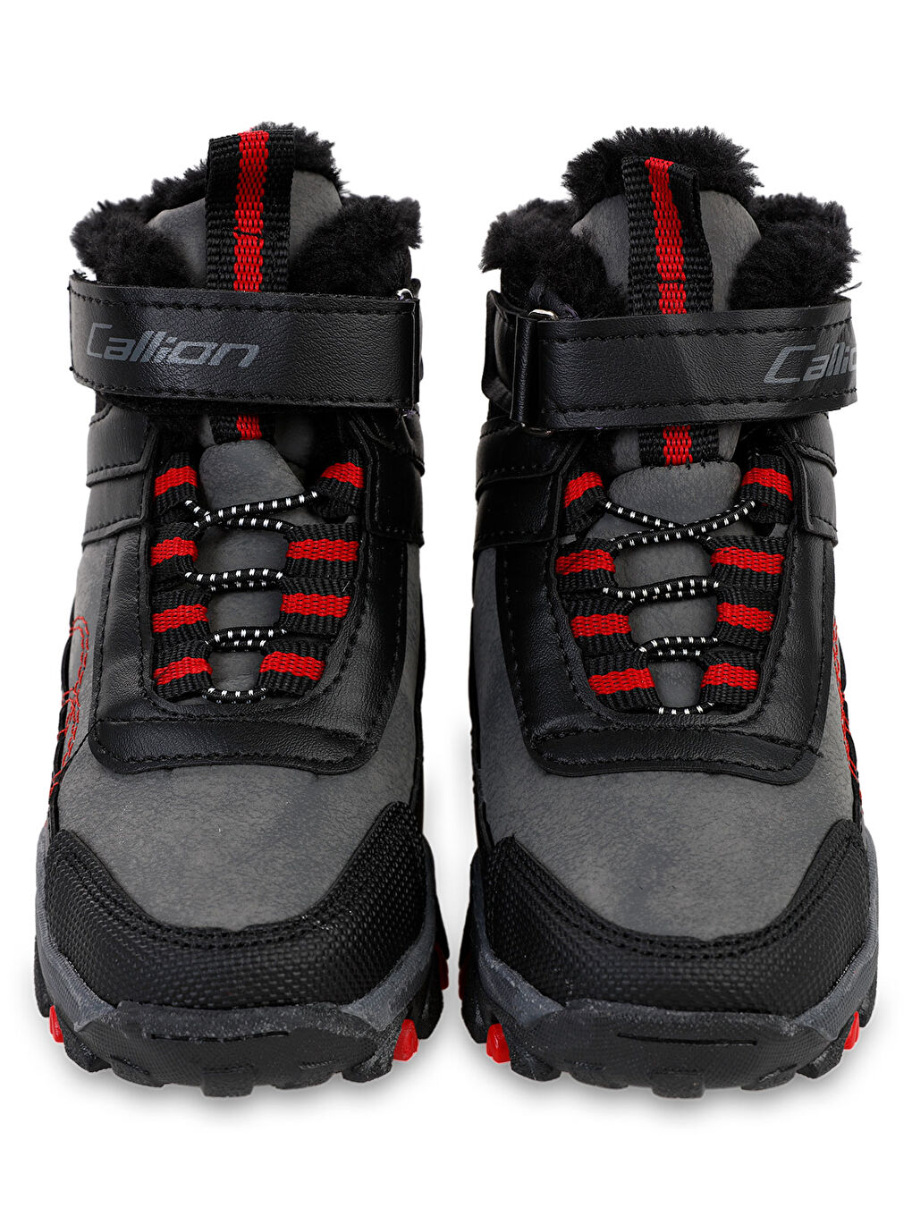 Gri Erkek Çocuk Bot 31-35 Numara Füme-Kırmızı-2