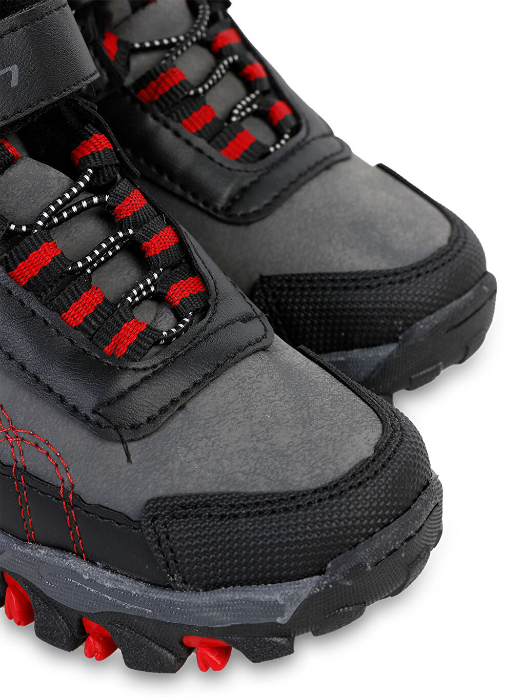 Gri Erkek Çocuk Bot 31-35 Numara Füme-Kırmızı-3