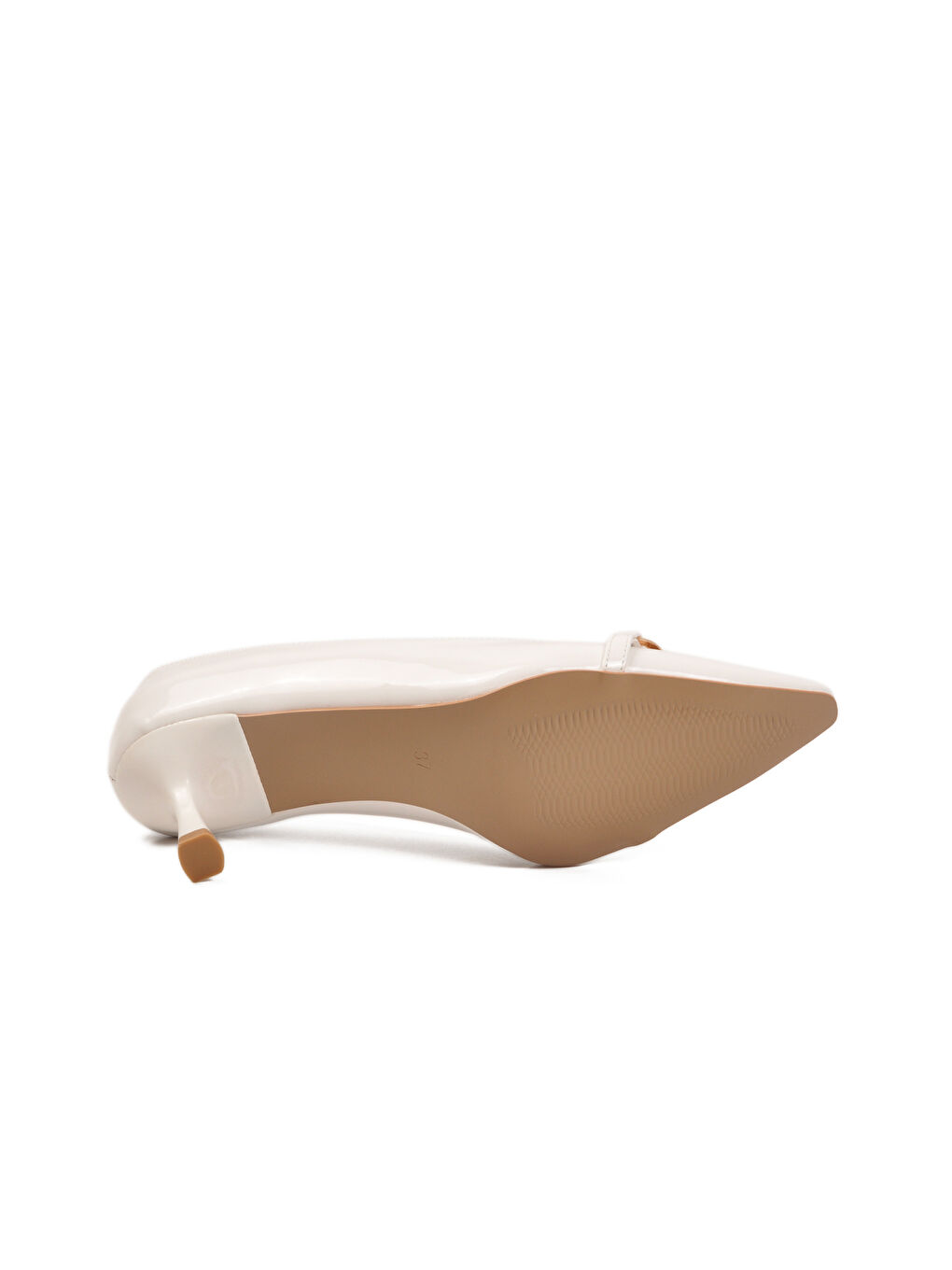 Beyaz İnce Kısa Topuklu Kadın Abiye Ayakkabı 695029 Z-4