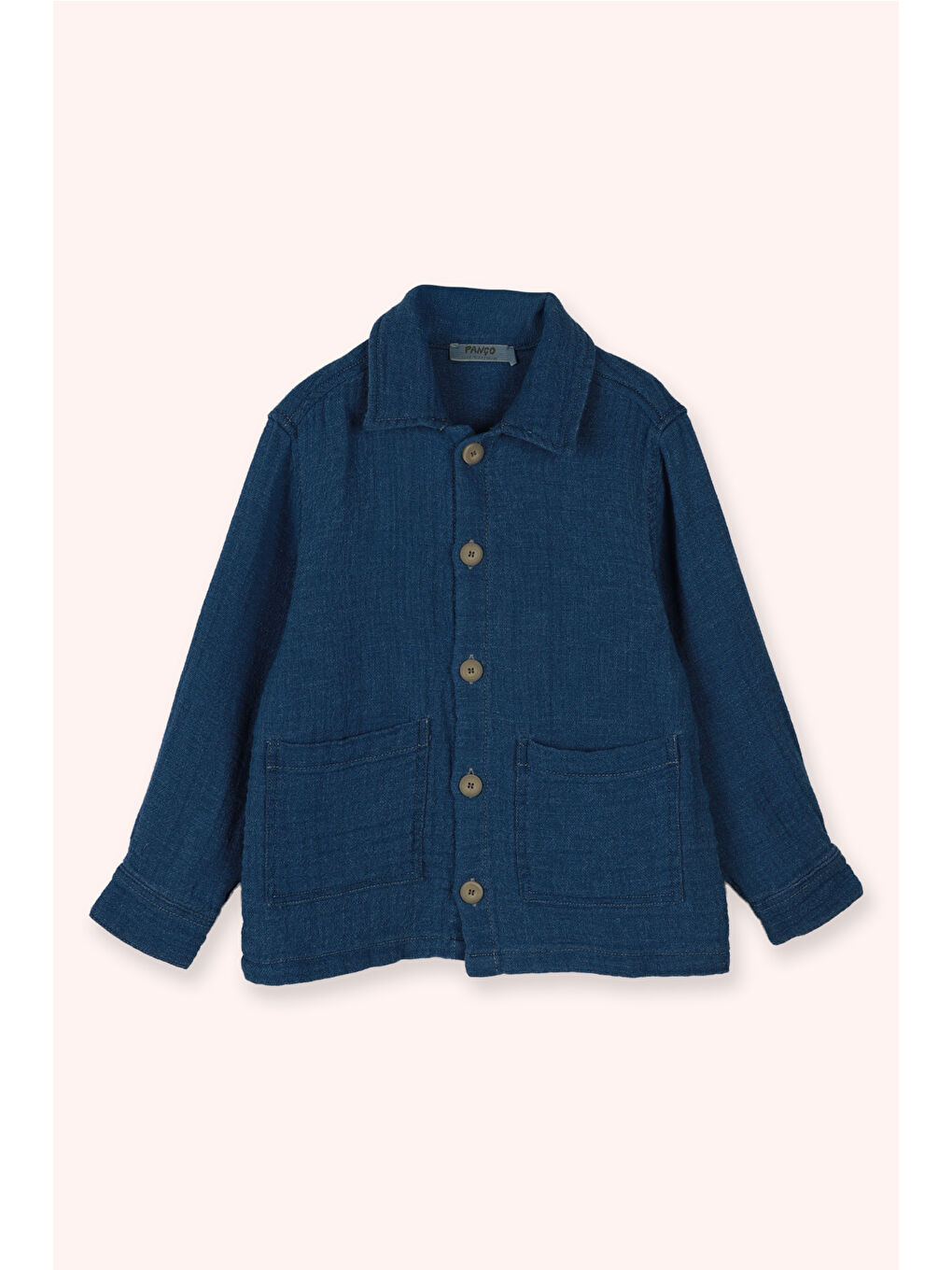 Erkek Çocuk Mavi Cep Detaylı Ceket