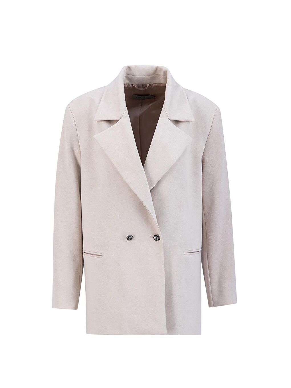 Süet Blazer Ceket 24K5710 Bej-4