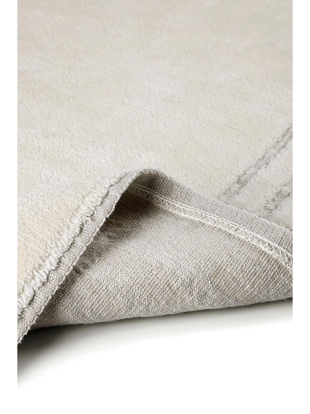 Lxc Çerçeveli Doğal Pamuku 2'li Banyo Paspas & Halı Seti 60X100+50X60 Beyaz-4