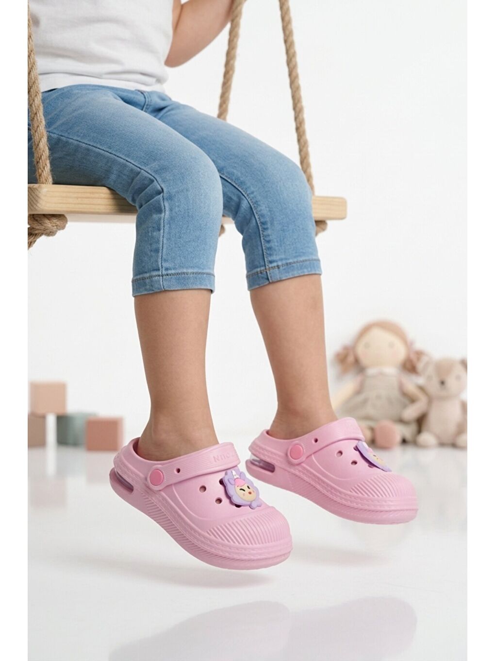 Pembe Eva Hafif Esnek Kız Çocuk Sabo Terlik 2316 B-P-2