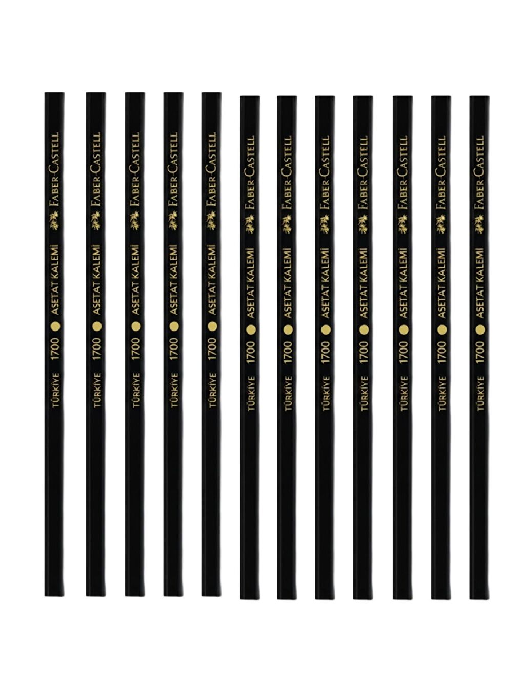 1700 Kurşun Asetat Kalemi Siyah 12 Adet