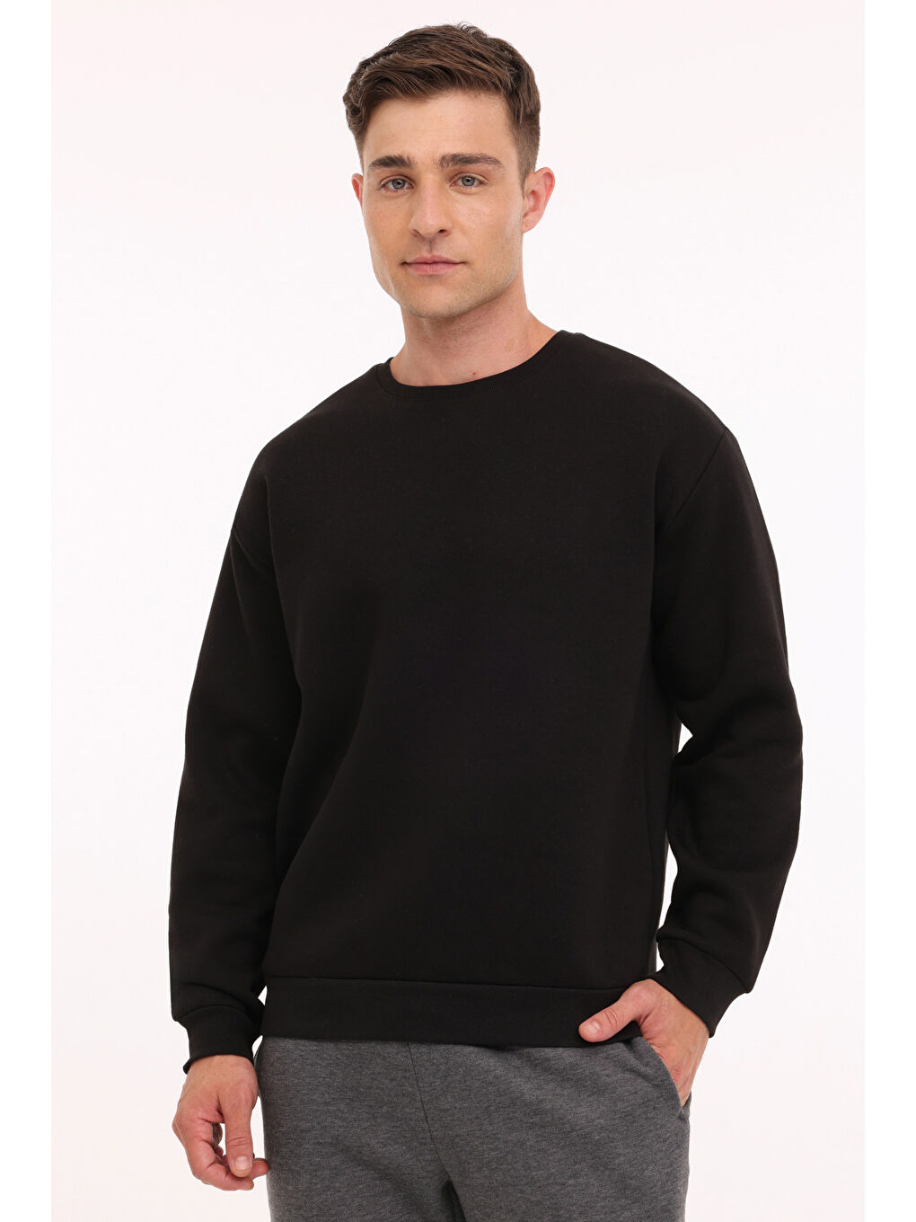 Kinetix MB SN390 C SW 4PR Siyah Erkek Sweatshirt