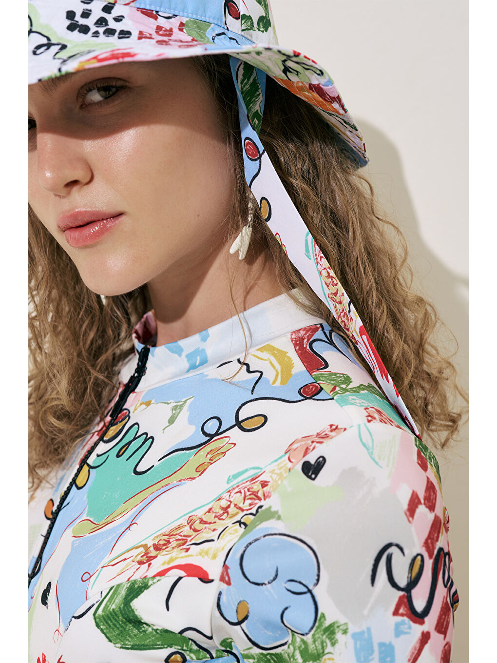 Karışık Bağlamalı Bucket Şapka Summer-2