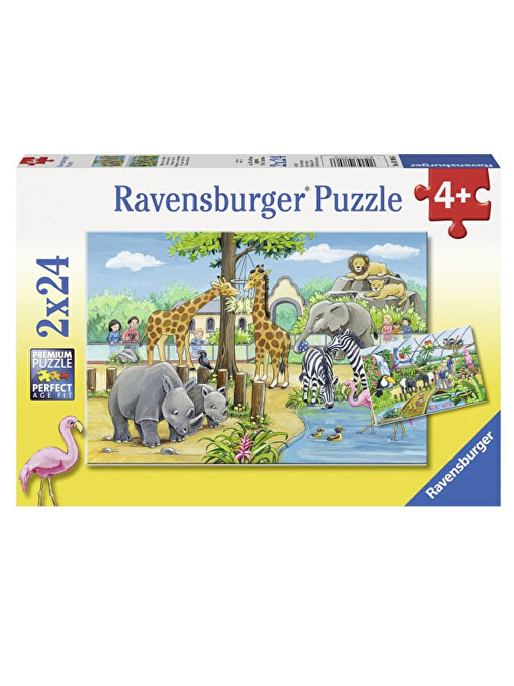 Puzzle 2 x 24 Parça Zoo 078066