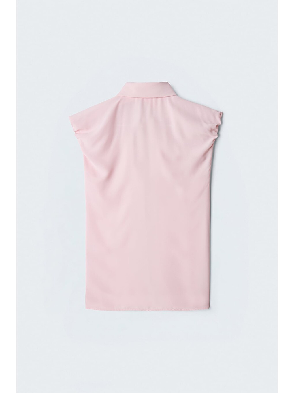 Kol Detaylı Gömlek - Pembe-5