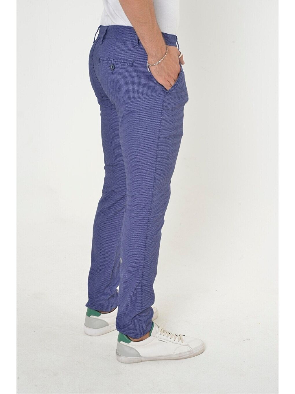 Mavi Dar Kesim Chino Pantolon-3