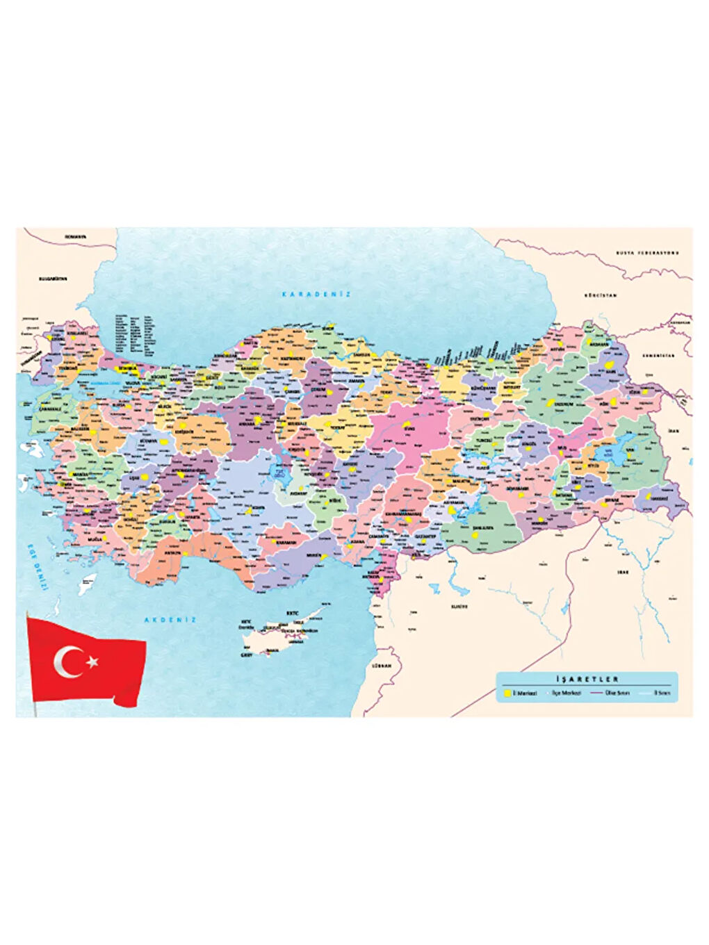 Türkiye Haritası Puzzle 100 Parça-1
