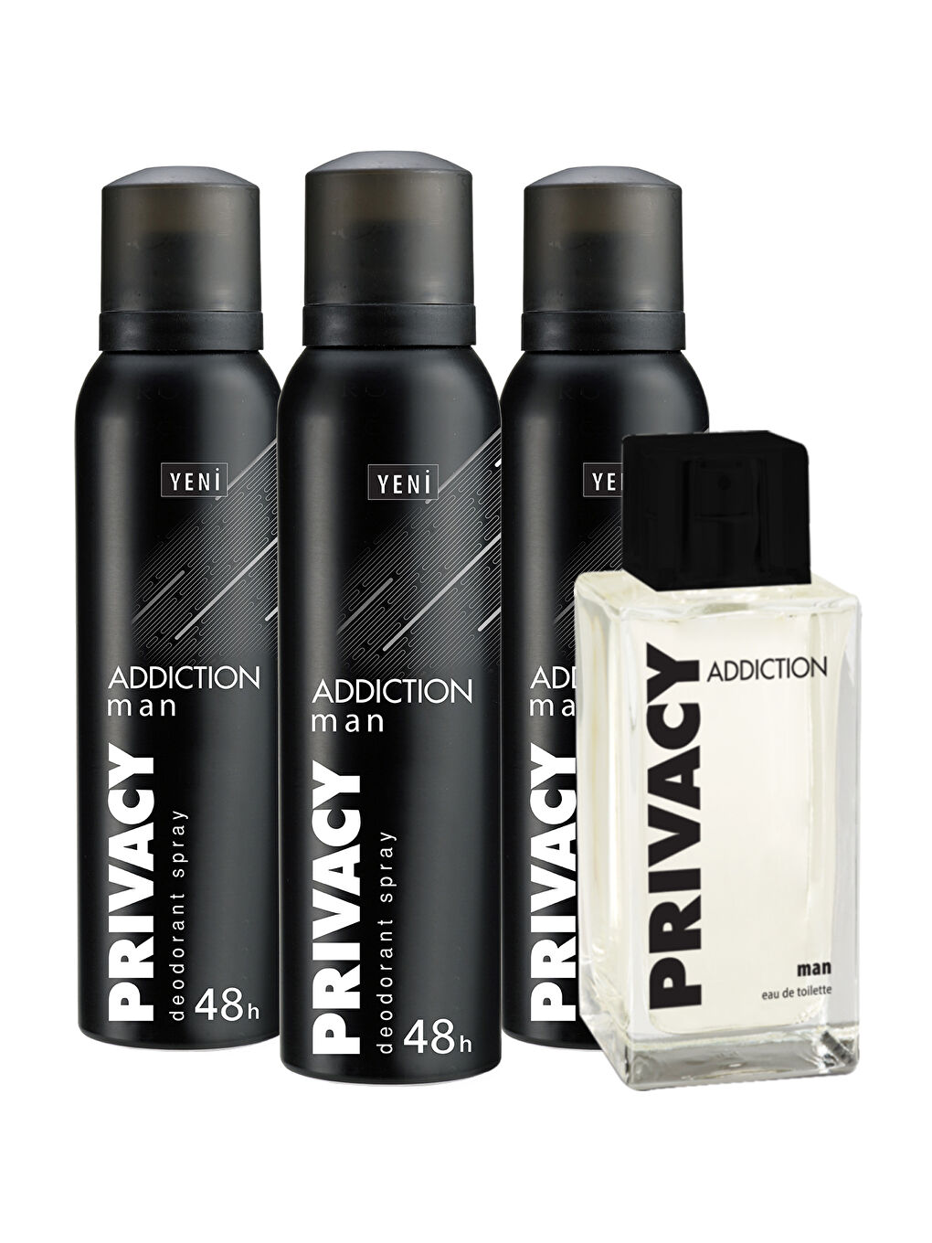 Privacy Man Addiction EDT Parfüm 100ml & Deodorant 3x150ml