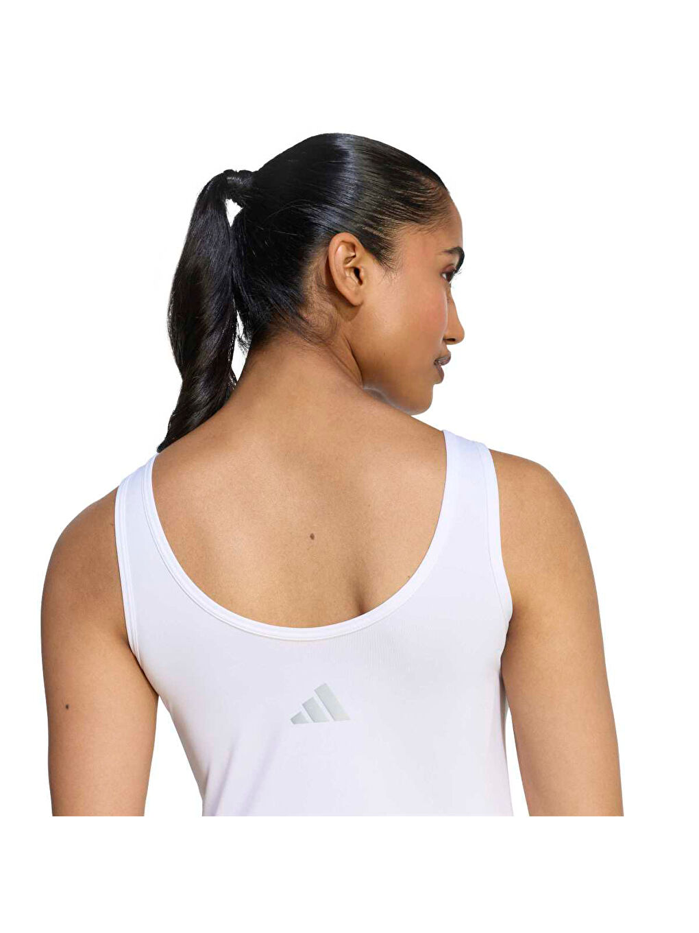 Running Essentials Kadın Beyaz Yuvarlak Yaka Atlet-1