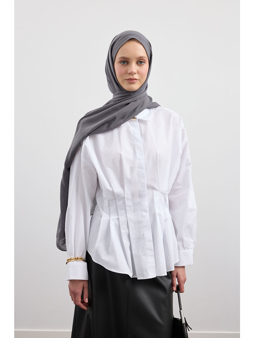 Organik Crash Şal Antrasit-2