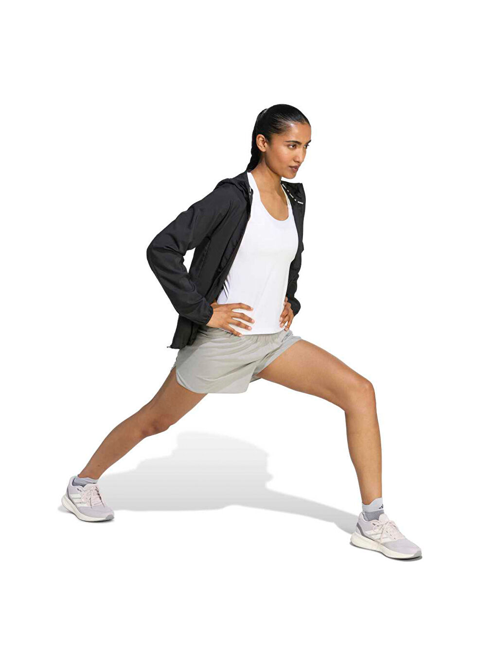 Running Essentials Kadın Beyaz Yuvarlak Yaka Atlet-3